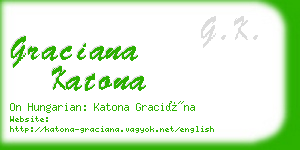 graciana katona business card